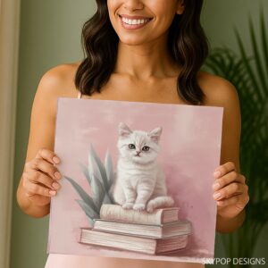 Cat Reading Nook Art
