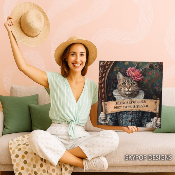 Cat With Funny Saying Art