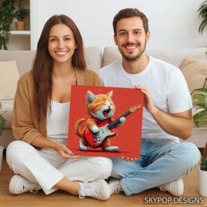 Kitten Guitar Art