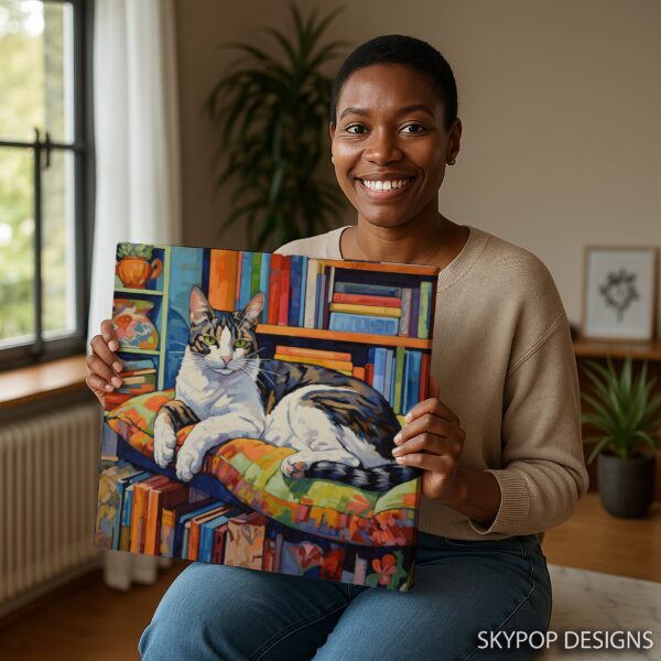 Cat Library Art