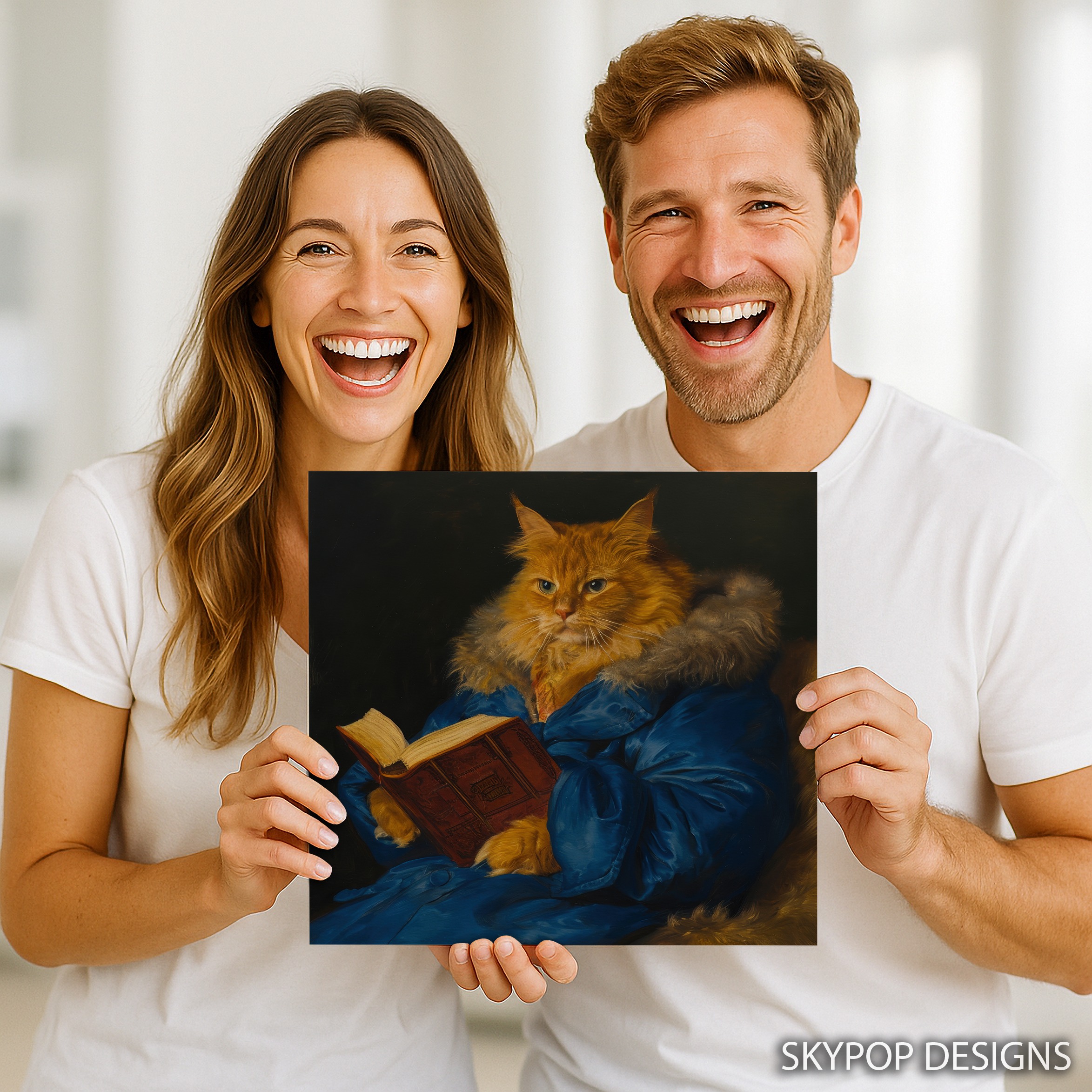 9.jpg Cat Reading Art