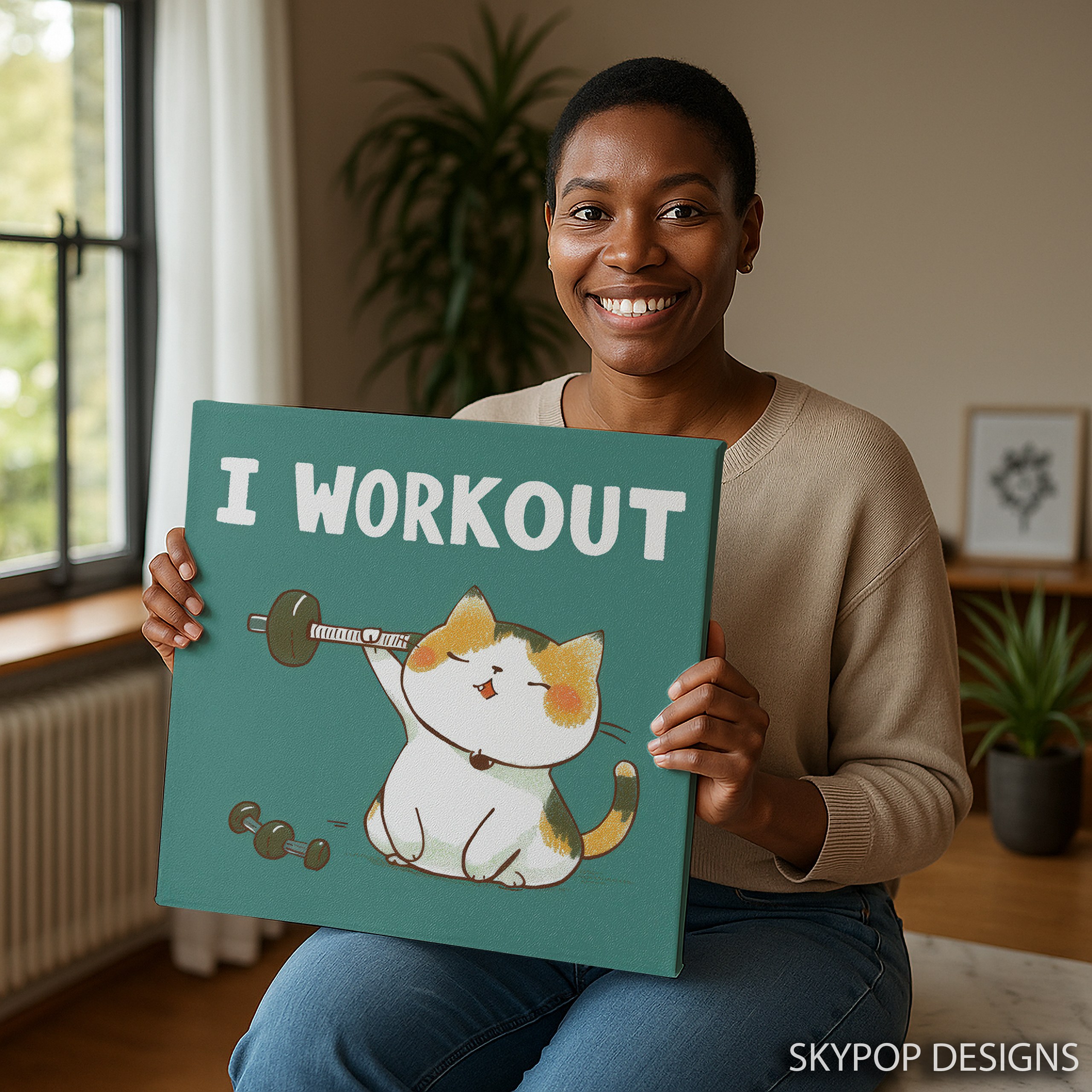 9.jpg Cat Gym Workout Art