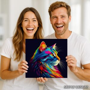 Rainbow Cat Art