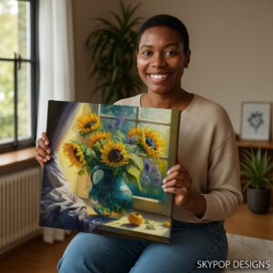 Sunflowers Window Art