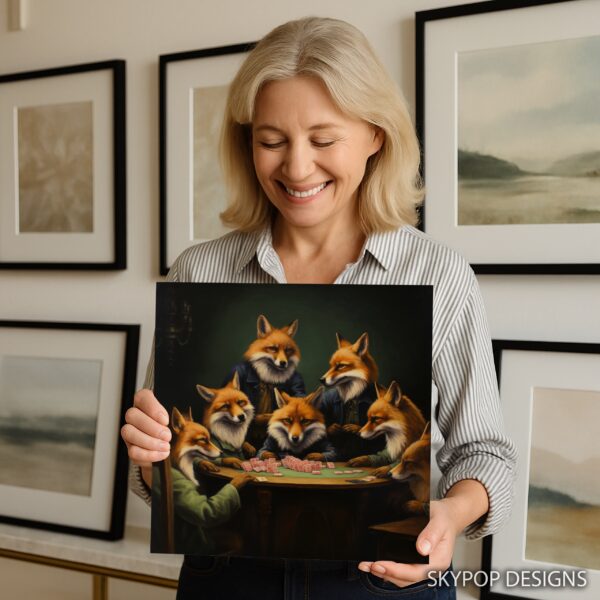 Foxes Poker Night Art