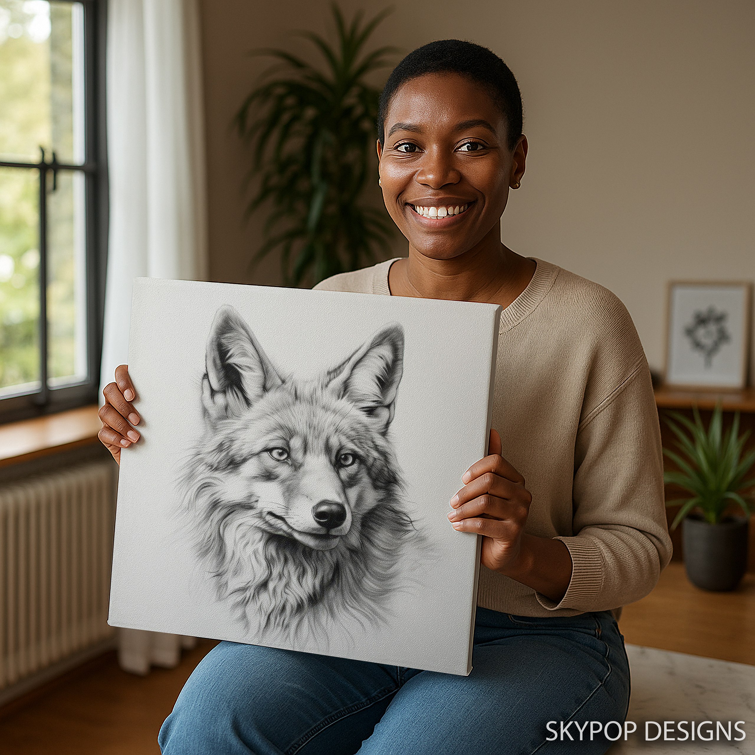9.jpg Wolf Portrait Art