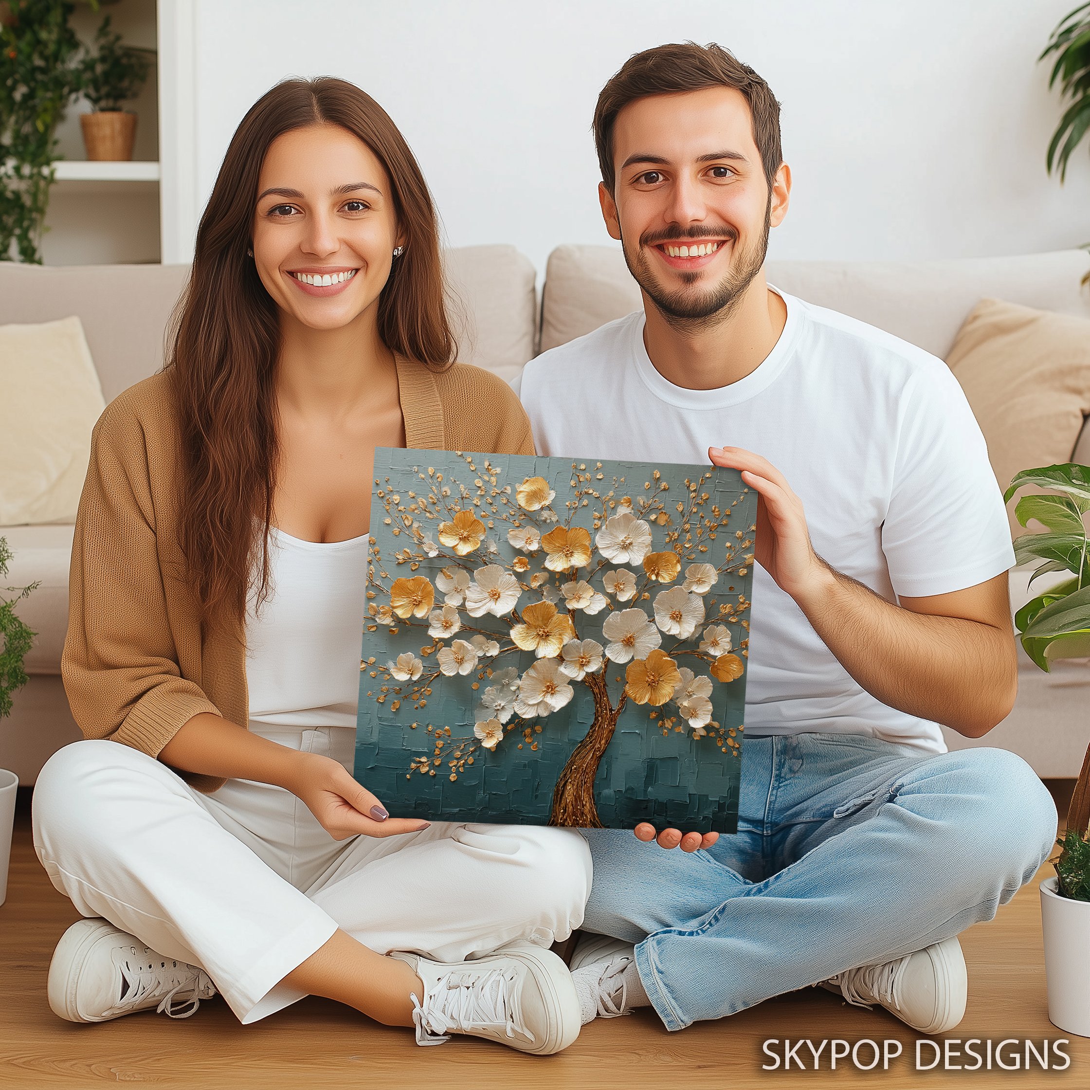 9.jpg Golden Blossom Tree Art