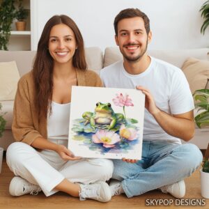Frog Lotus Pond Art