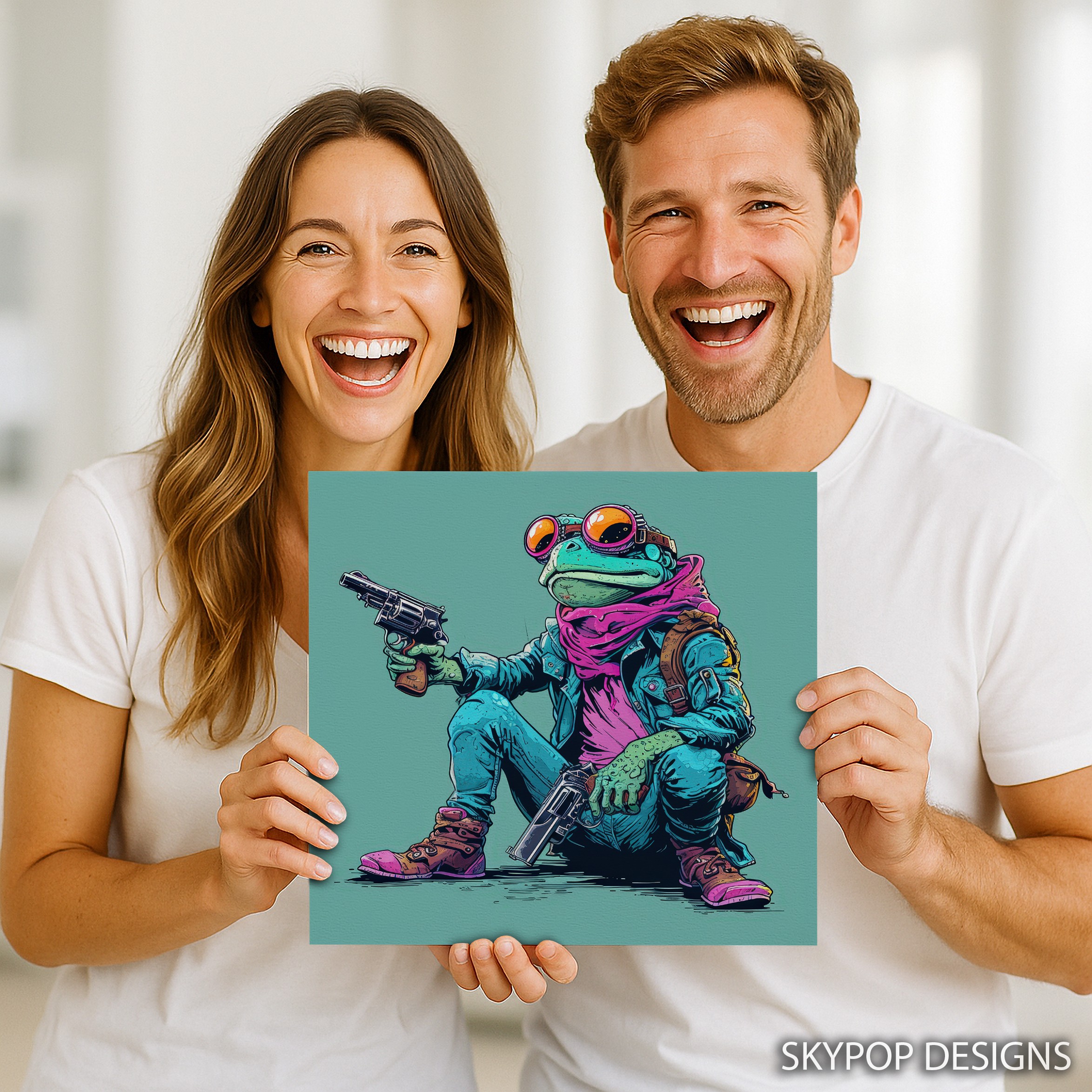 9.jpg Frog Gunslinger Art