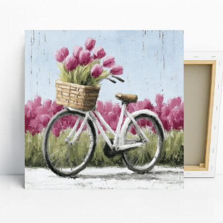 Bicycle With Tulips Art