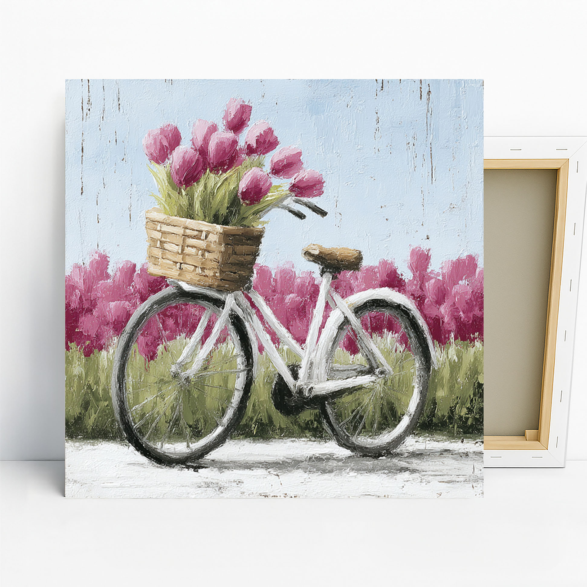 Bicycle With Tulips Art