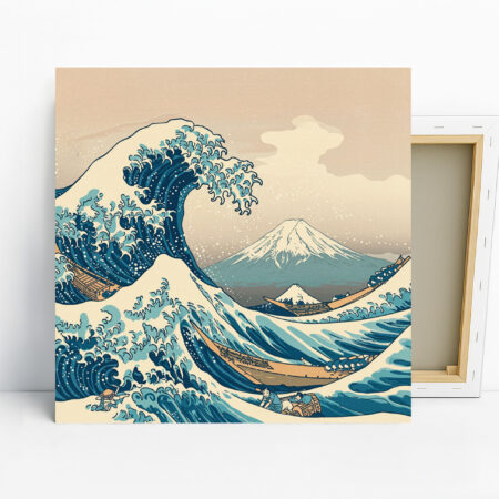 Great Wave Art, Canvas or Poster, Asian Zen Min...