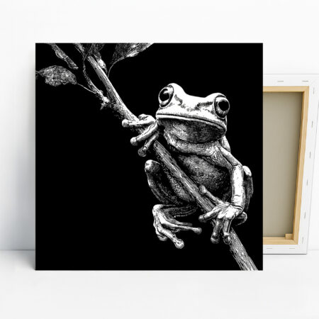 Frog Perch Art, Canvas or Poster, Minimalist Vi...