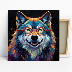 Wolf with Glasses Art