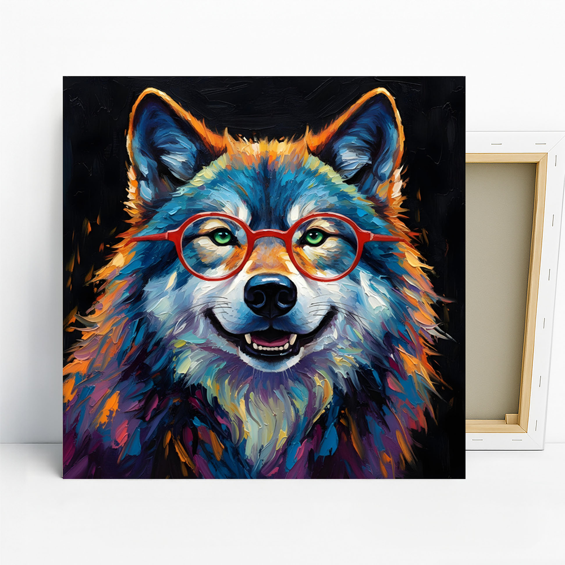 1.jpg Wolf with Glasses Art