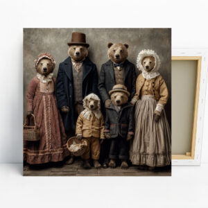 Bear Family Portrait Art