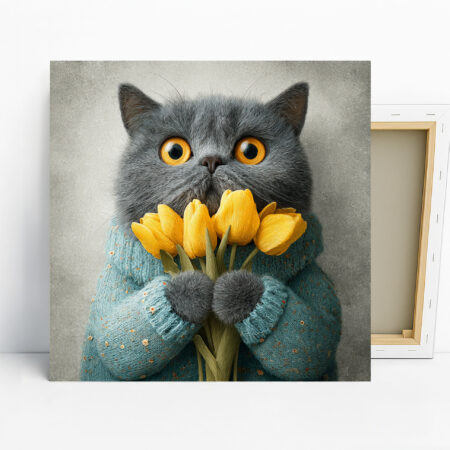 Cat Tulip Art