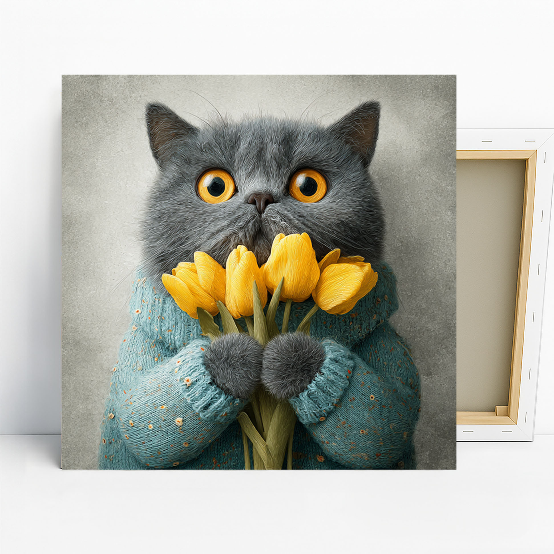 1.jpg Cat Tulip Art