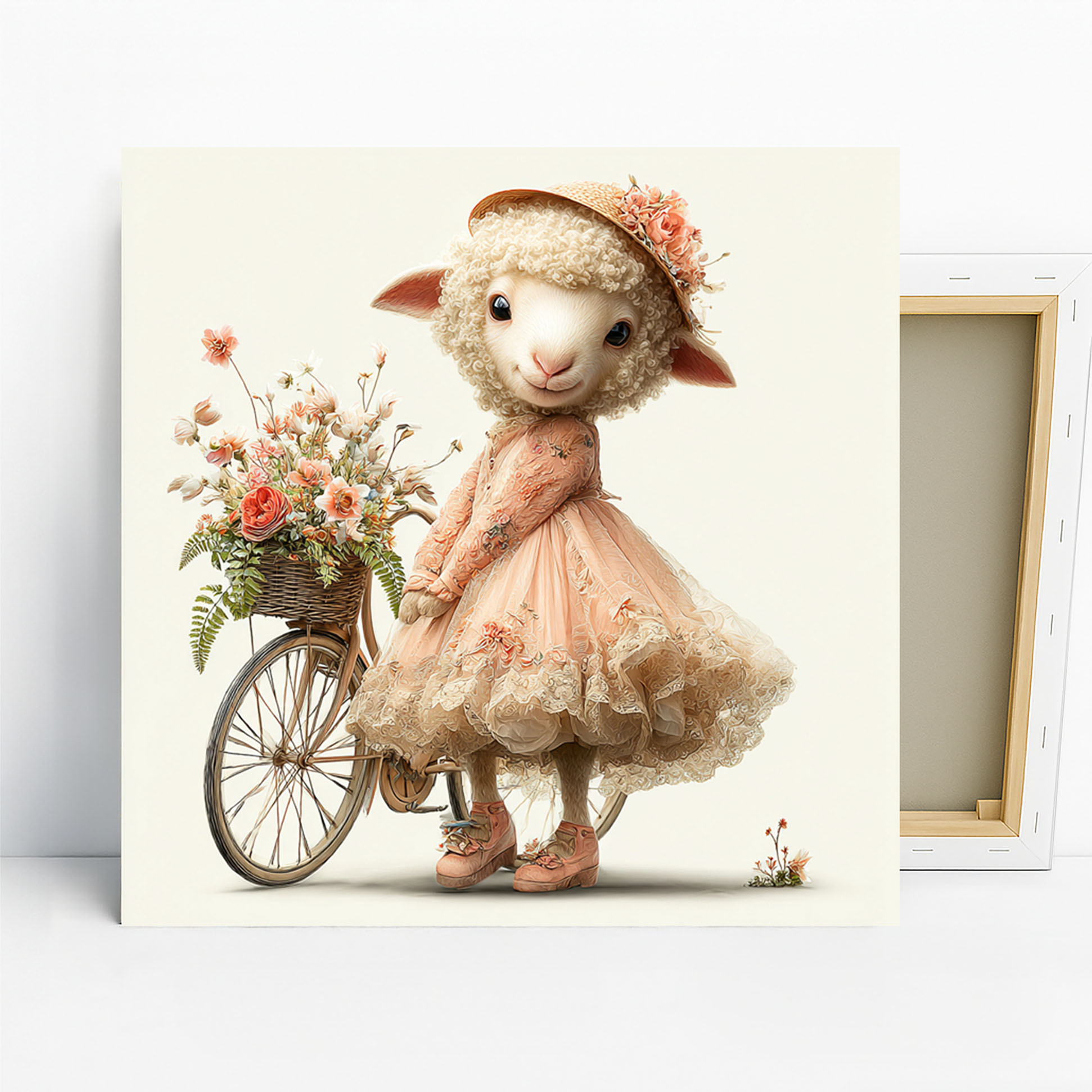 1.jpg Sheep Floral Bicycle Art