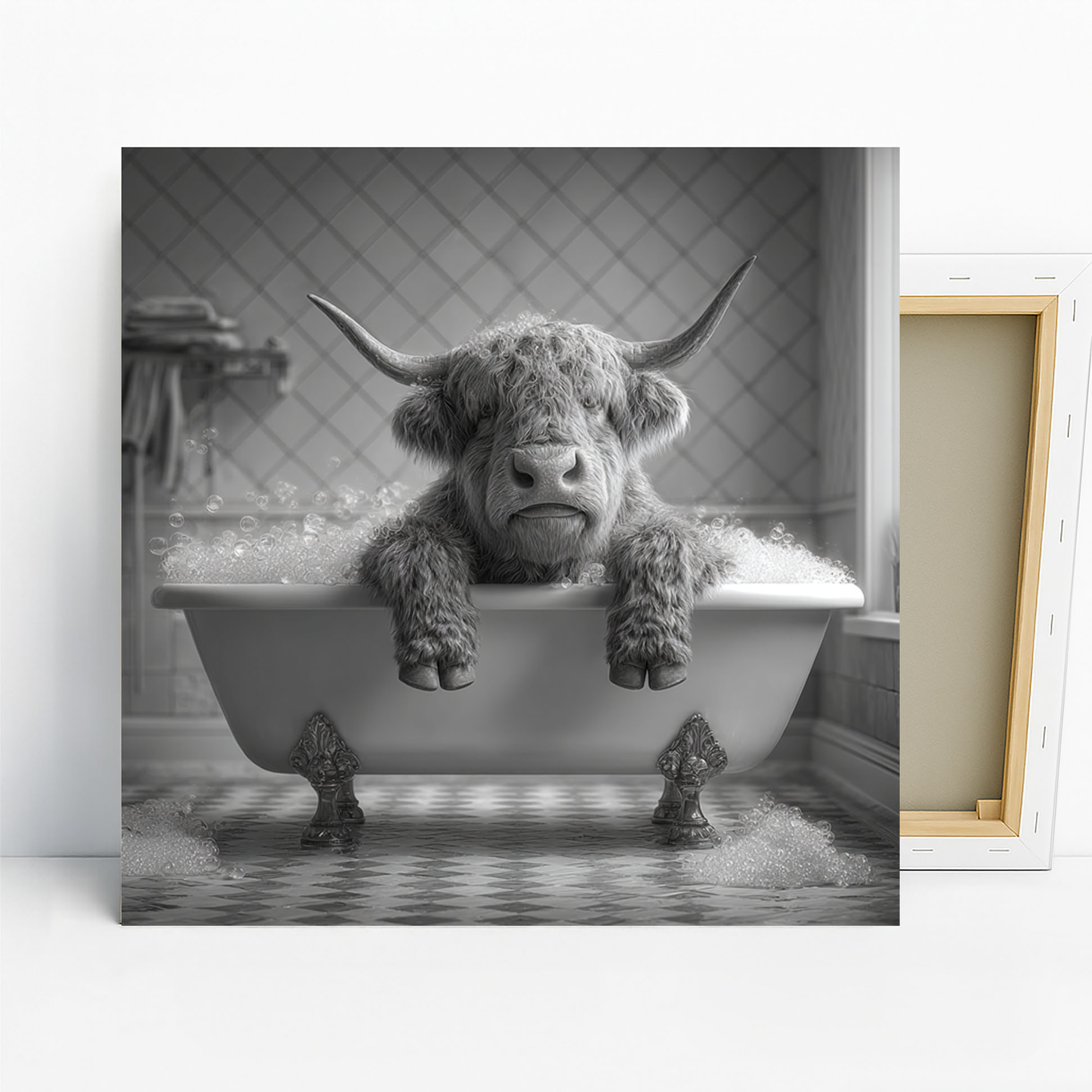 1.jpg Highland Cow Bath Art