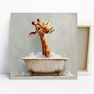 Bathtime Giraffe Art