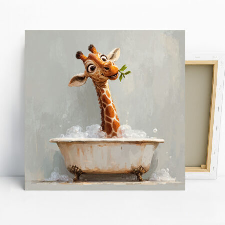 Bathtime Giraffe Art