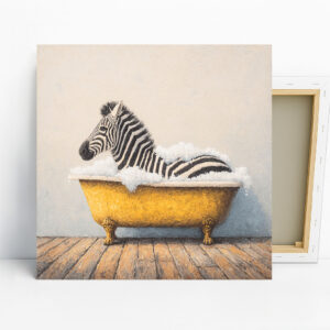 Zebra Bubble Bath Art