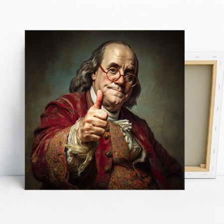 Benjamin Franklin Thumbs Up Art