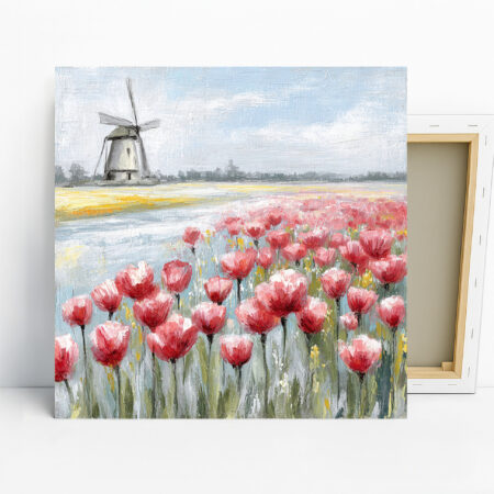 Poppy Field Windmill Art
