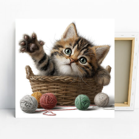 Kitten in Basket Art