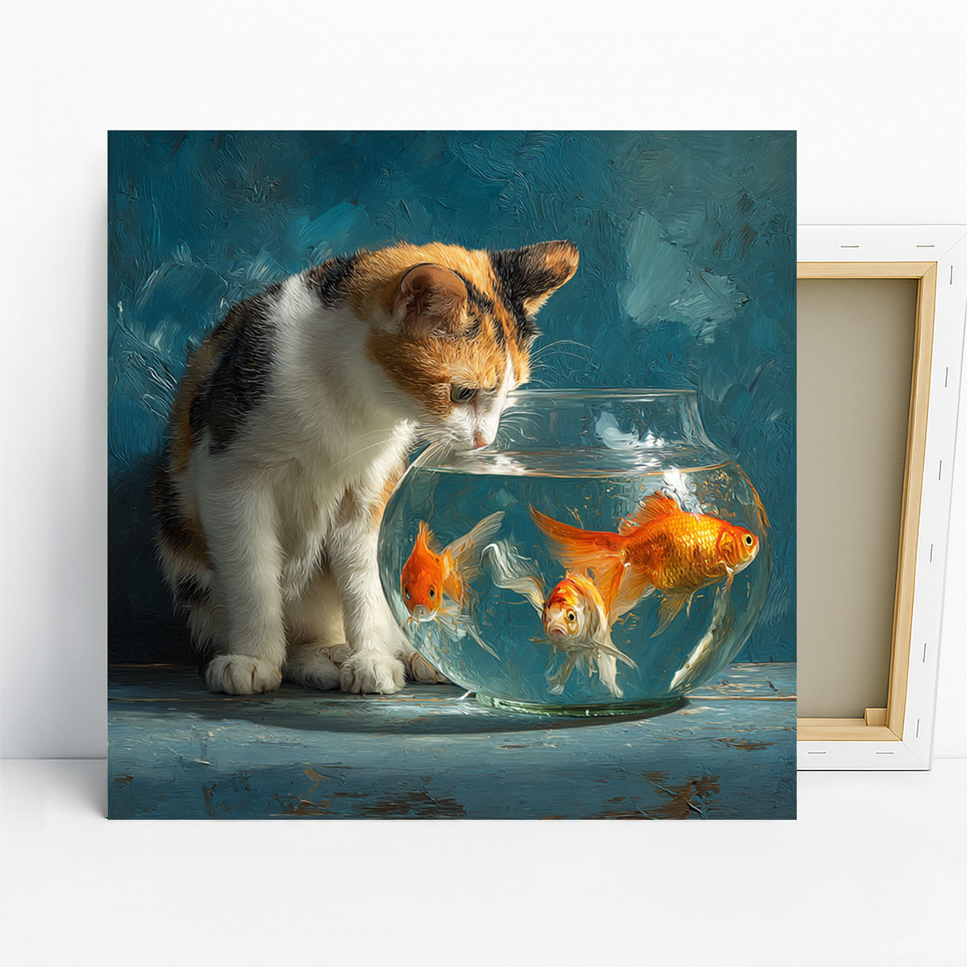 Cat Goldfish Art