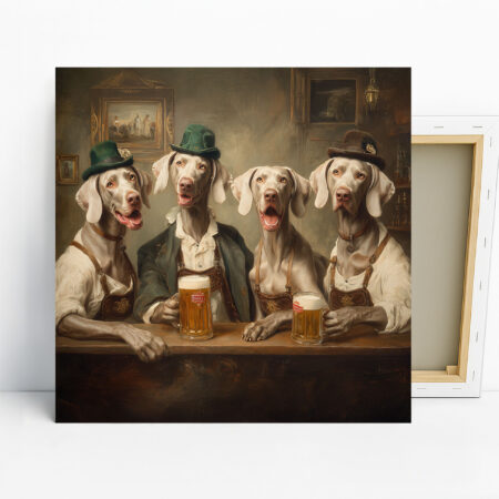 Weimaraner Beer Hall Art