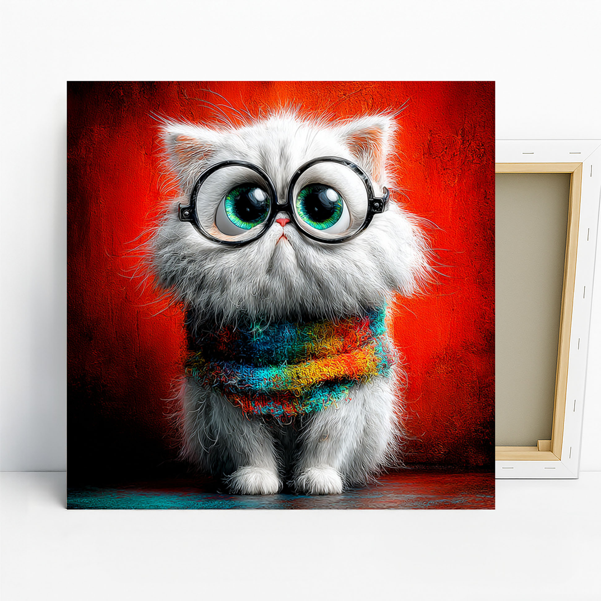 Kitten With Glasses Art