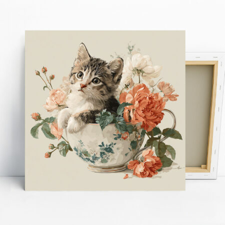 Kitten Teacup Art