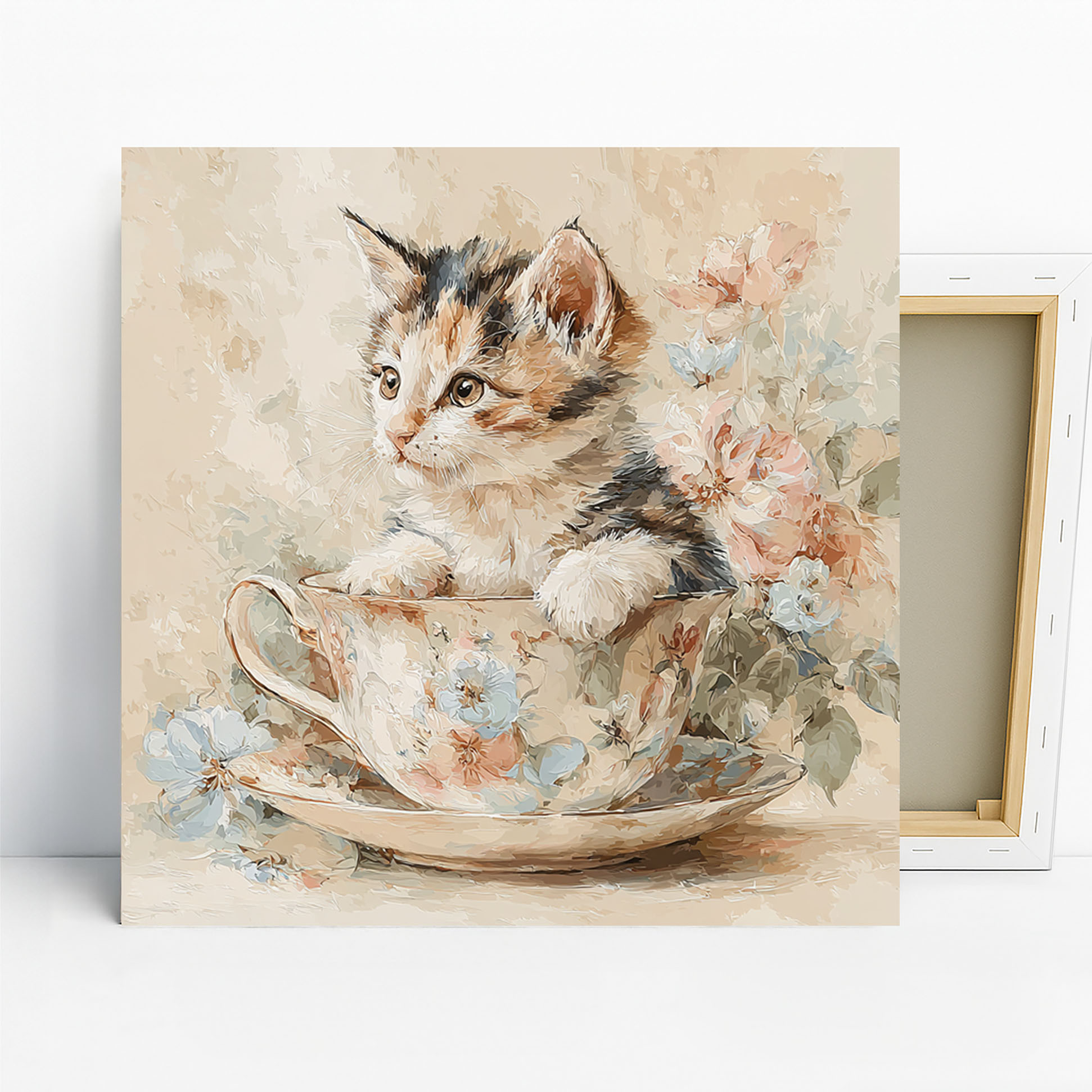 Kitten in Teacup Art