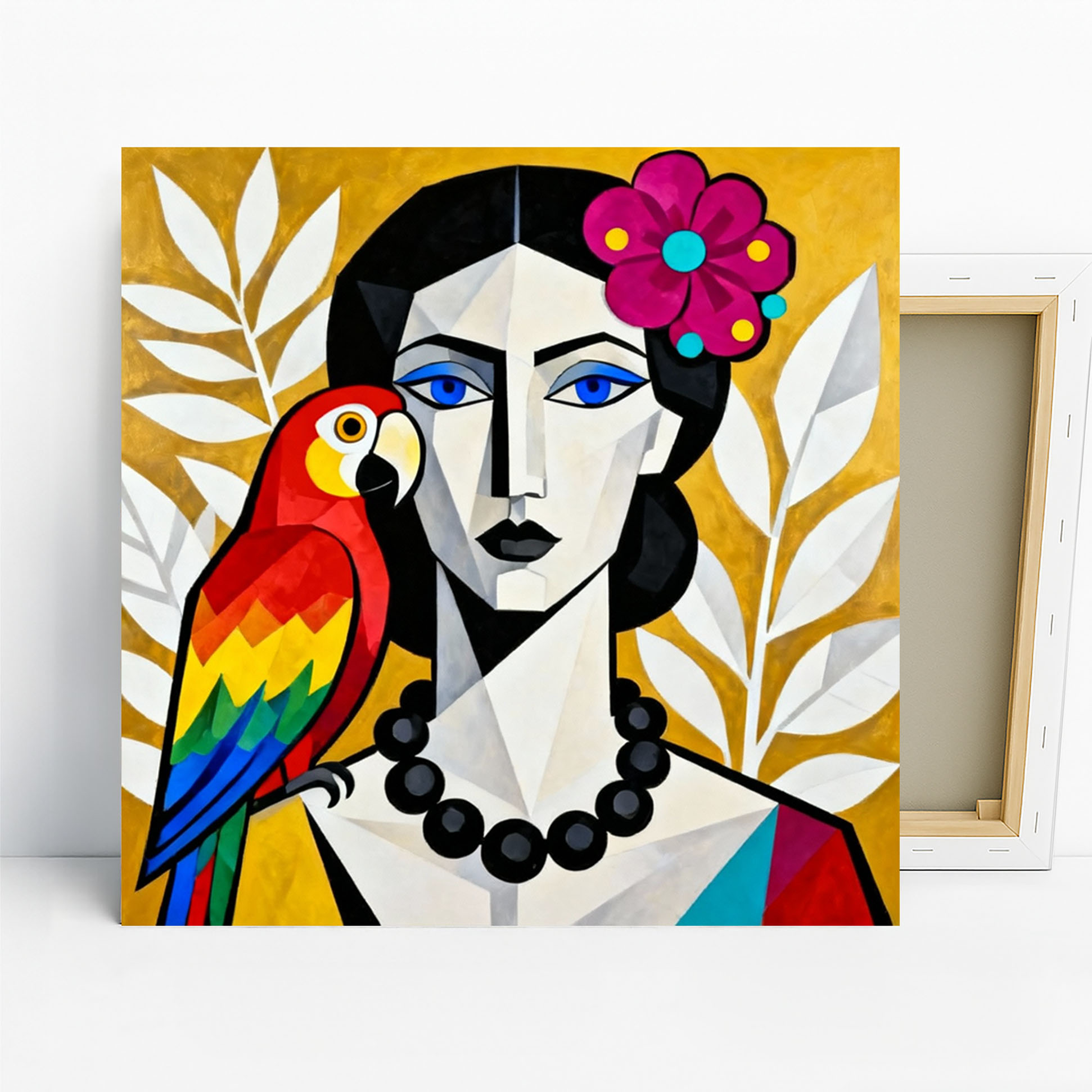 Parrot Woman Portrait Art