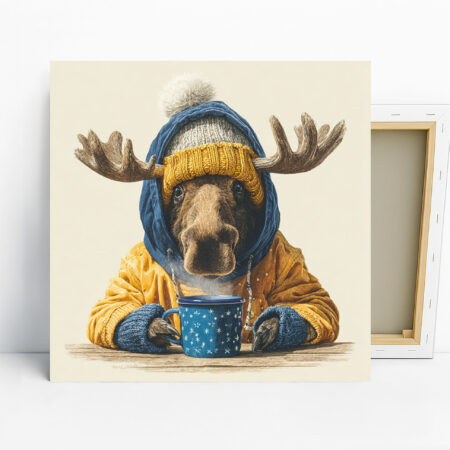 Moose Hot Cocoa Art