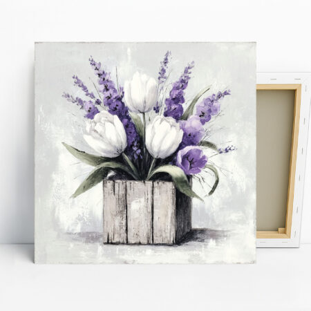 Tulip Lavender Bouquet Art