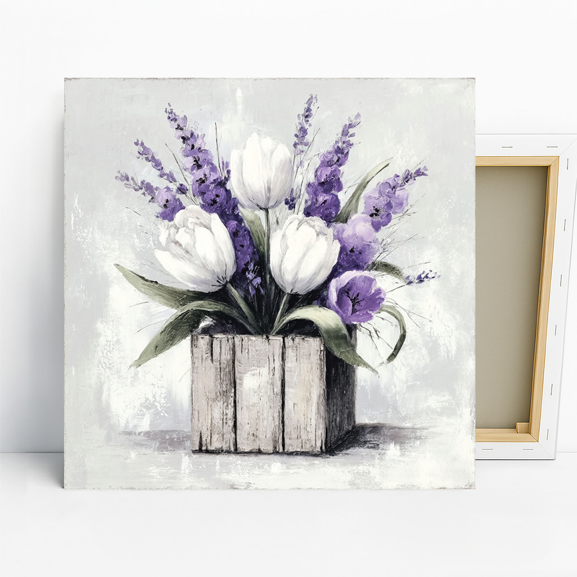 Tulip Lavender Bouquet Art