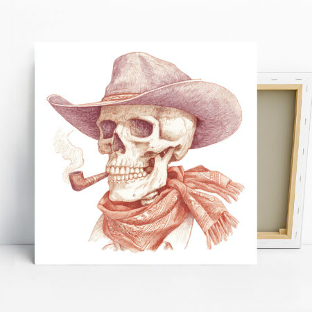 Cowboy Skull Pipe Art