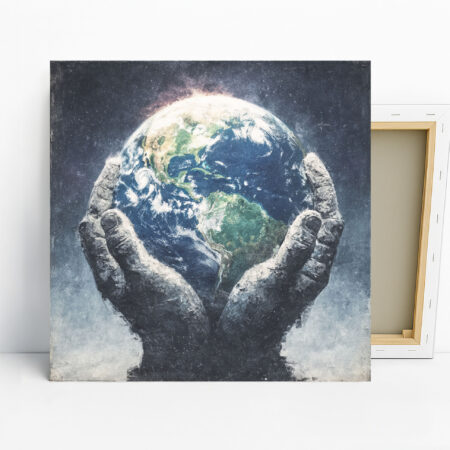 Earth in Hands Wall Art