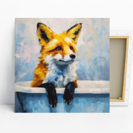 Fox in Bathtub Art