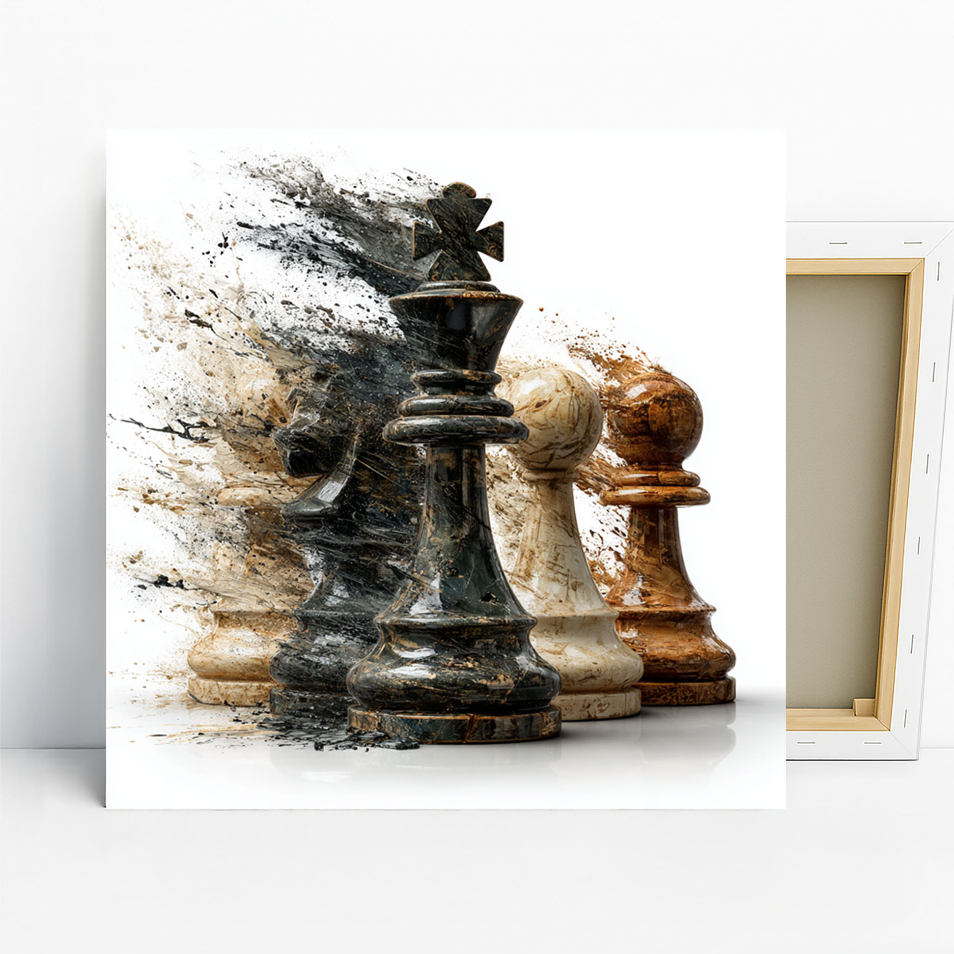 Abstract Chess Pieces Art