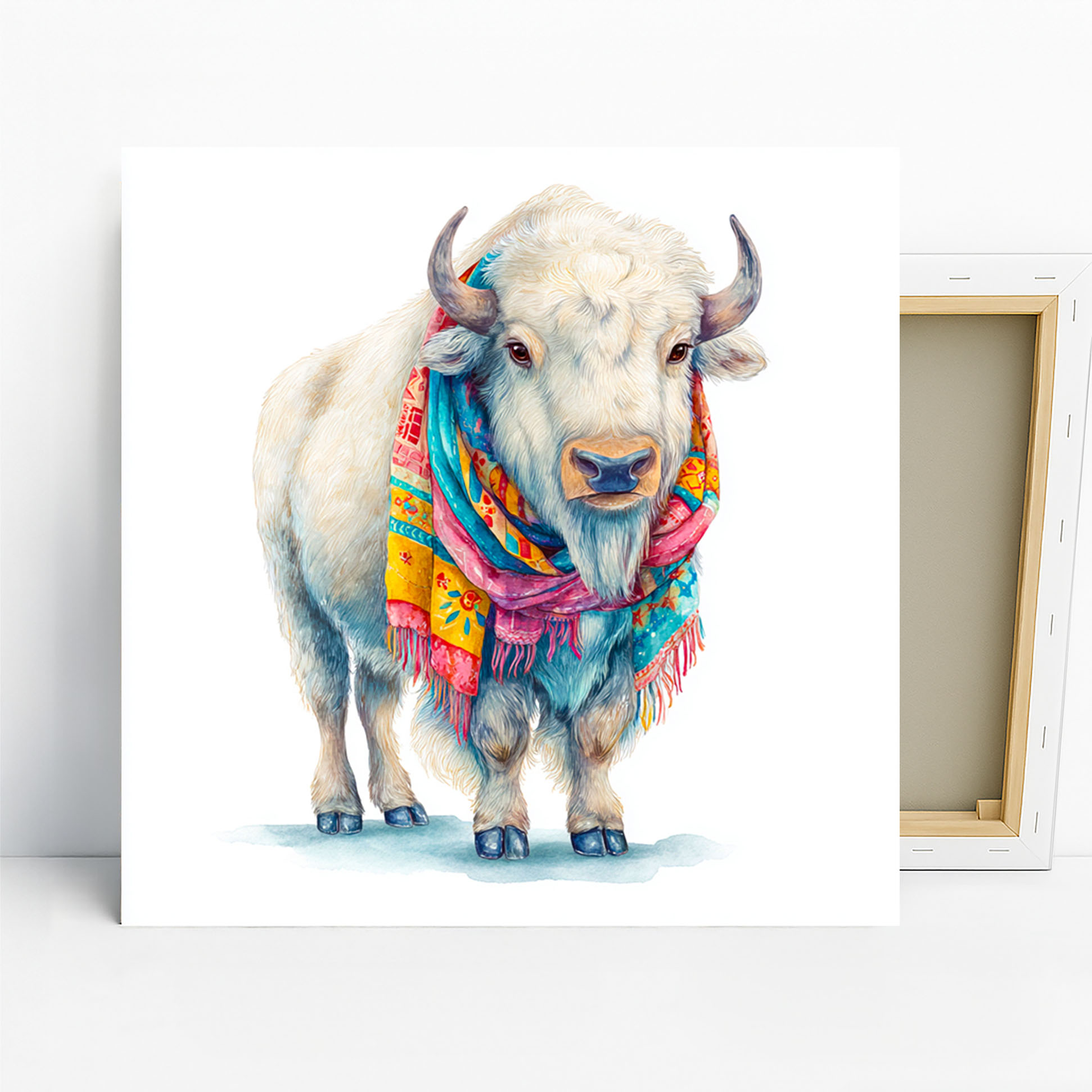 Bison with Scarf Art