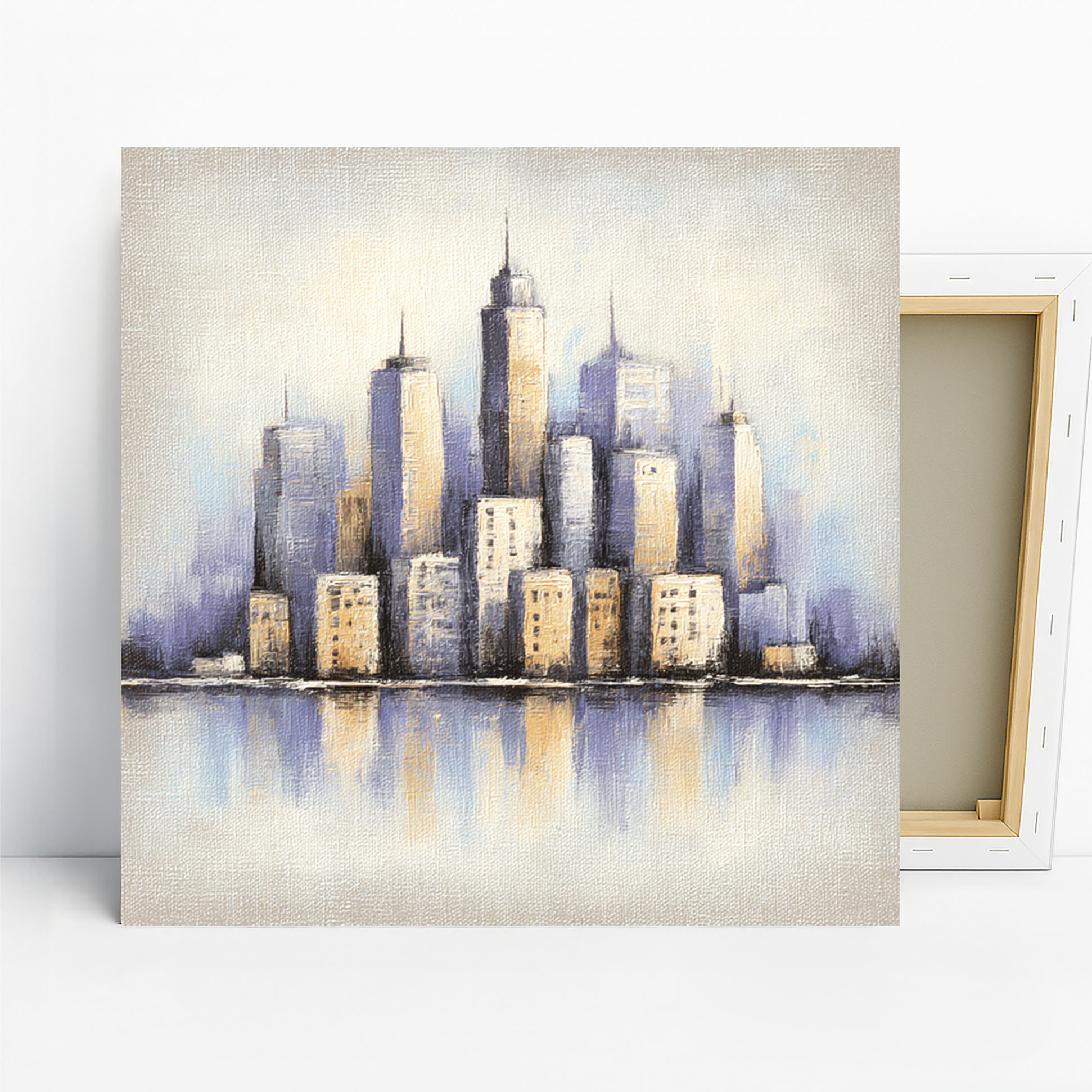 City Skyline Reflection Art