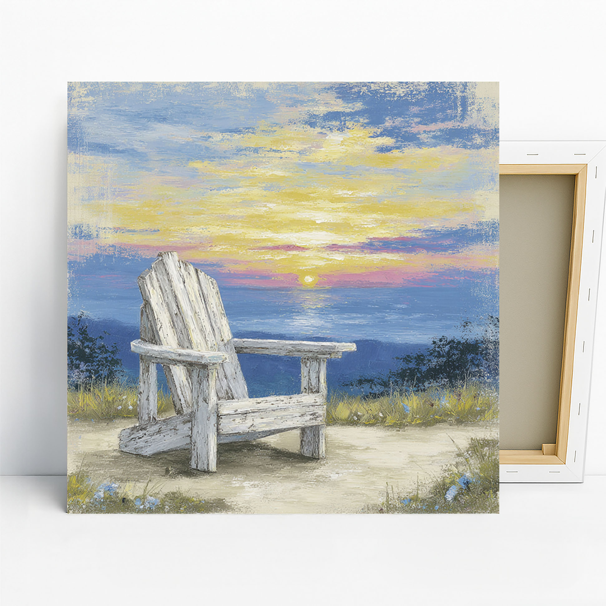 Adirondack Chair Sunset Art