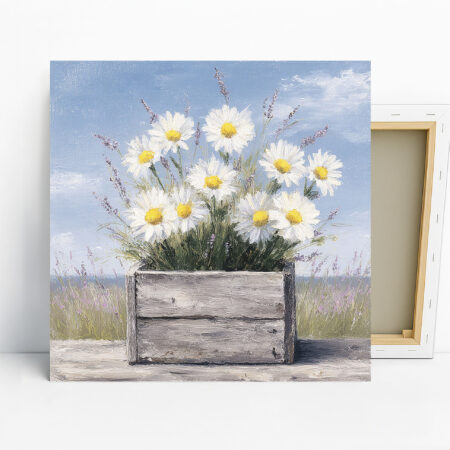 Daisy and Lavender Garden Box Art