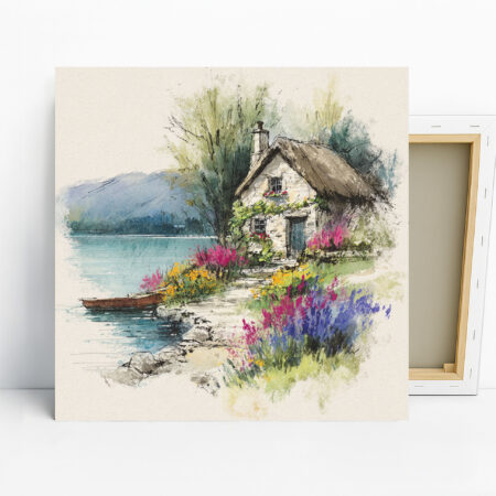 Lakeside Cottage Blooms Art