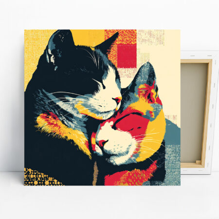 Cat Embrace Art