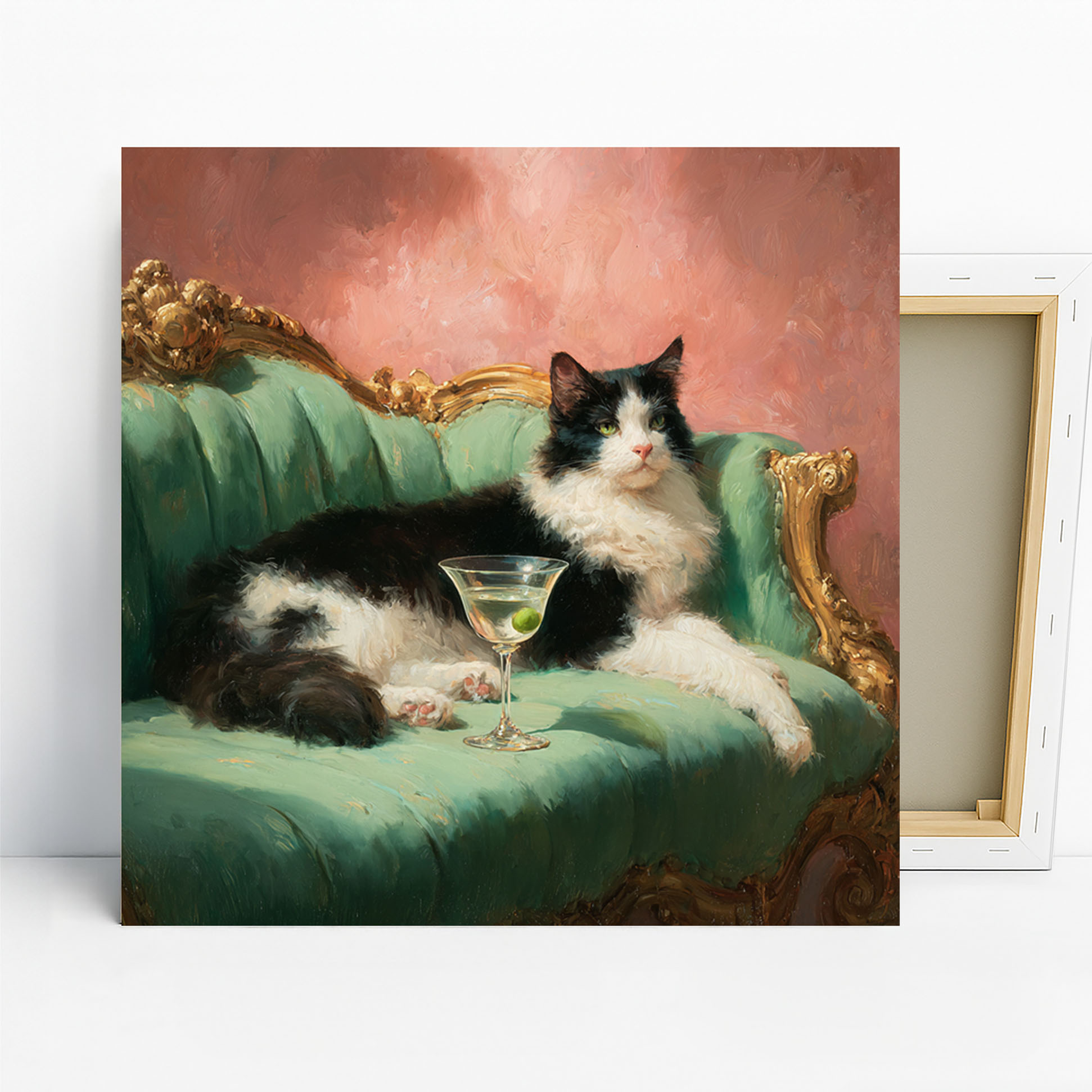 Sophisticated Cat Martini Art